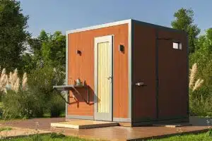 Kleines Sanitärhaus-Modul von CamperClean